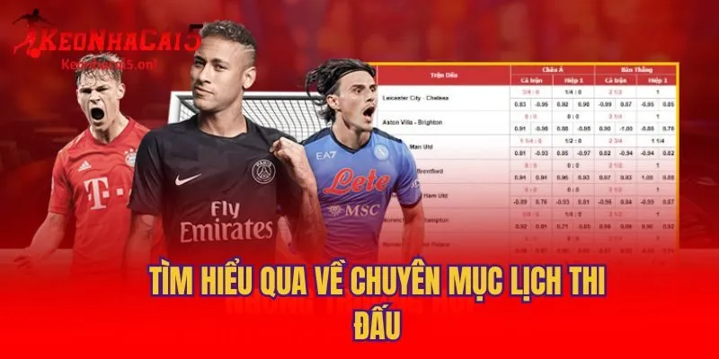 Tìm hiểu qua về chuyên mục lịch thi đấu